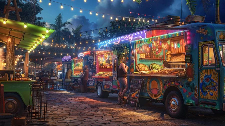 "Find Mexican food trucks nearby for delicious street tacos and quesadillas."