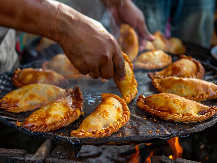 "Traditional Guatemalan empanadas guatemaltecas with homemade manjar recipe - sweet and delicious."