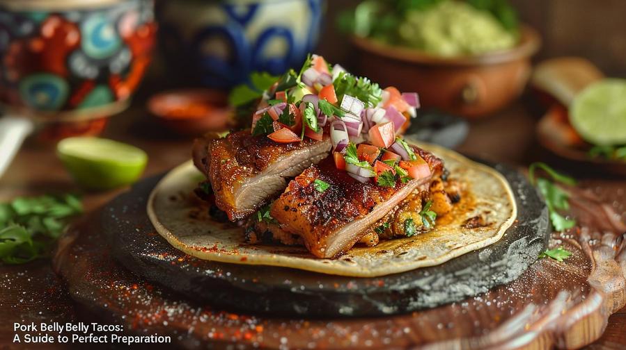 Alt text: Step-by-step guide to making mouthwatering pork belly tacos.