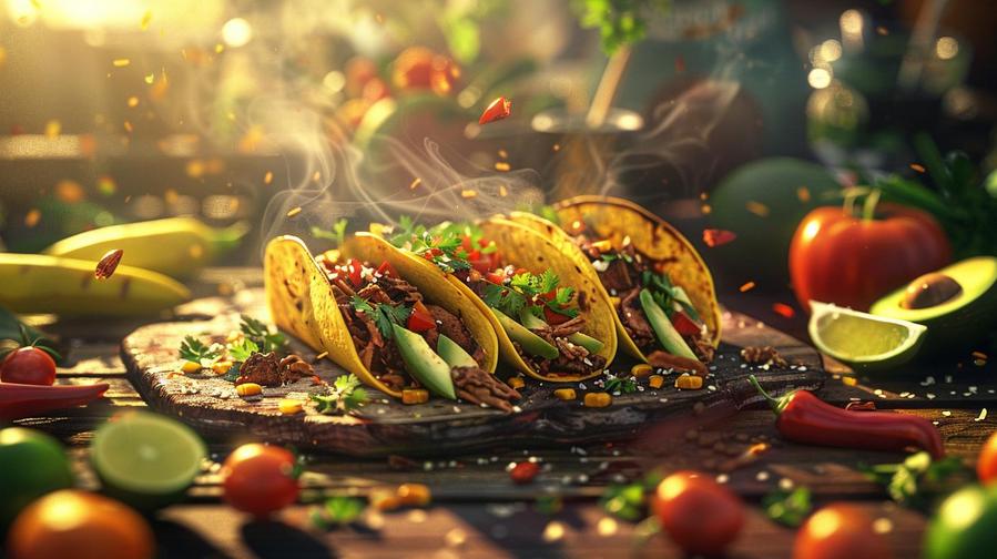 Image showing a variety of delicious tacos, including vitali tacos on the menu.