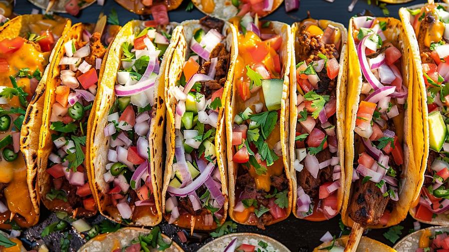 "Image showing reasons why Golden State Tacos are unique, featuring delicious ingredients."