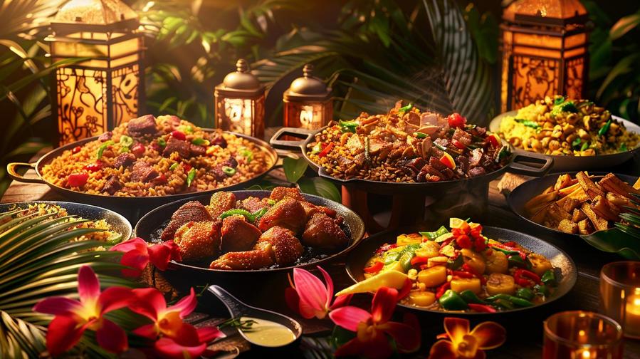 Image showing a fusion of Puerto Rican Chinese food, showcasing diverse culinary influences.