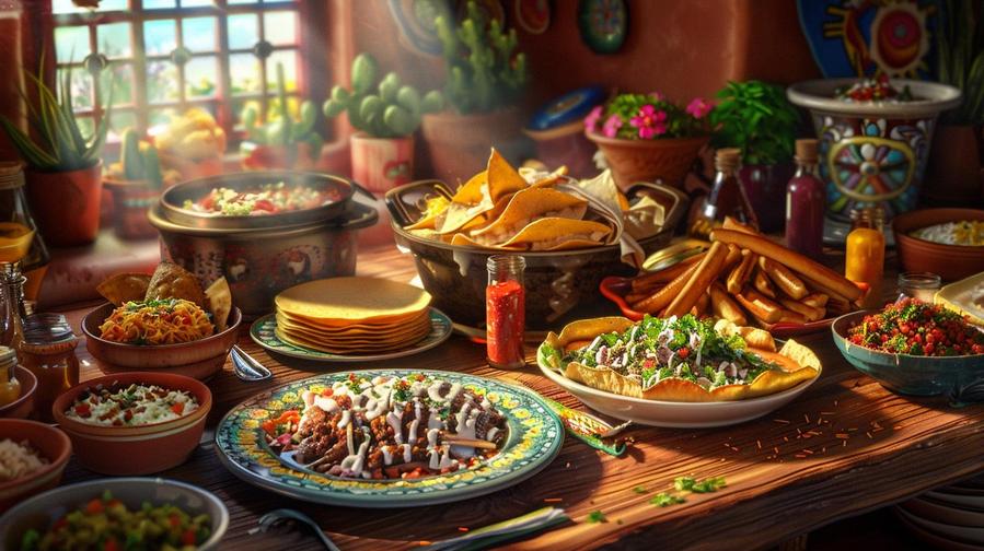 Image: Amenities offered at Yesenia's Mexican Food, including dining area and menu display.