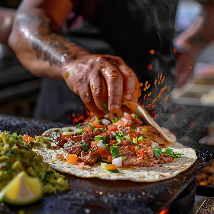 Alt text: Discover the essence of Baja-style tacos with fresh flavors and vibrant colors.