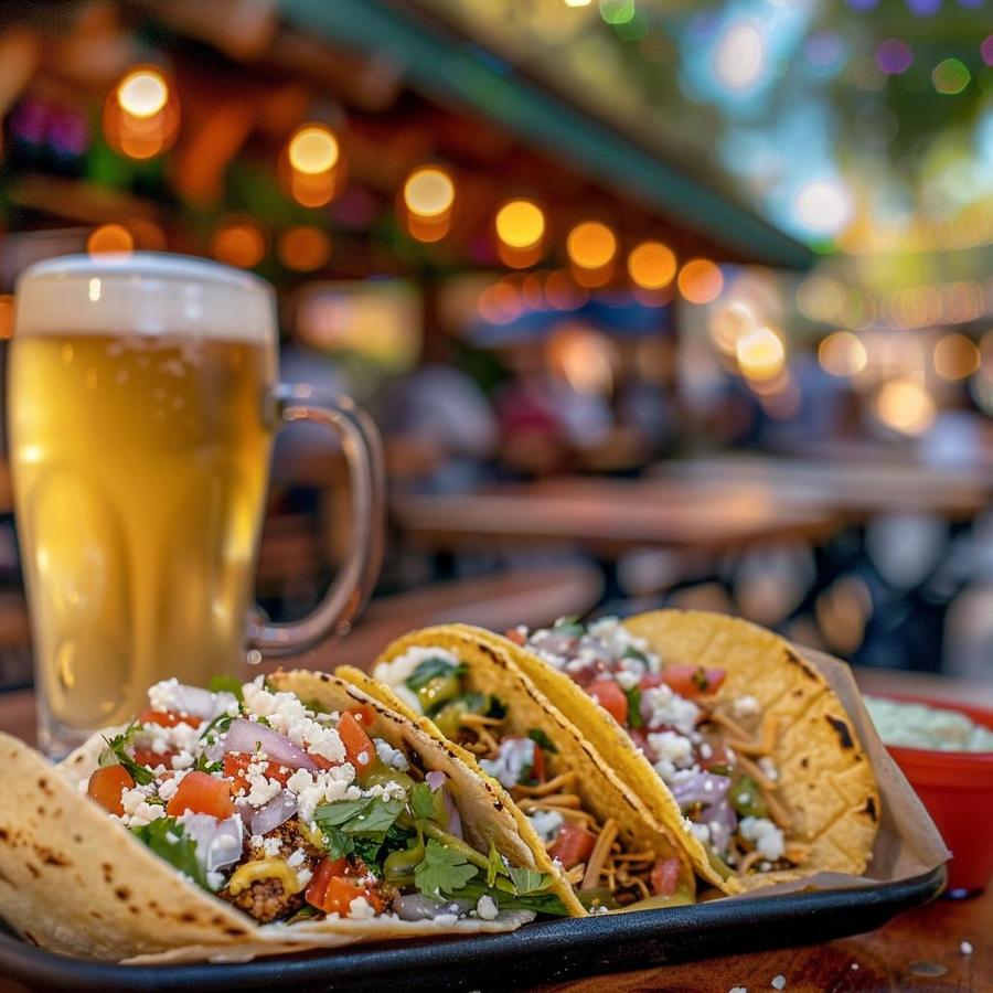 Alt text: "Dining experience at Tacos and Beer Mi Lindo Mexico with tacos and beer Temecula."
