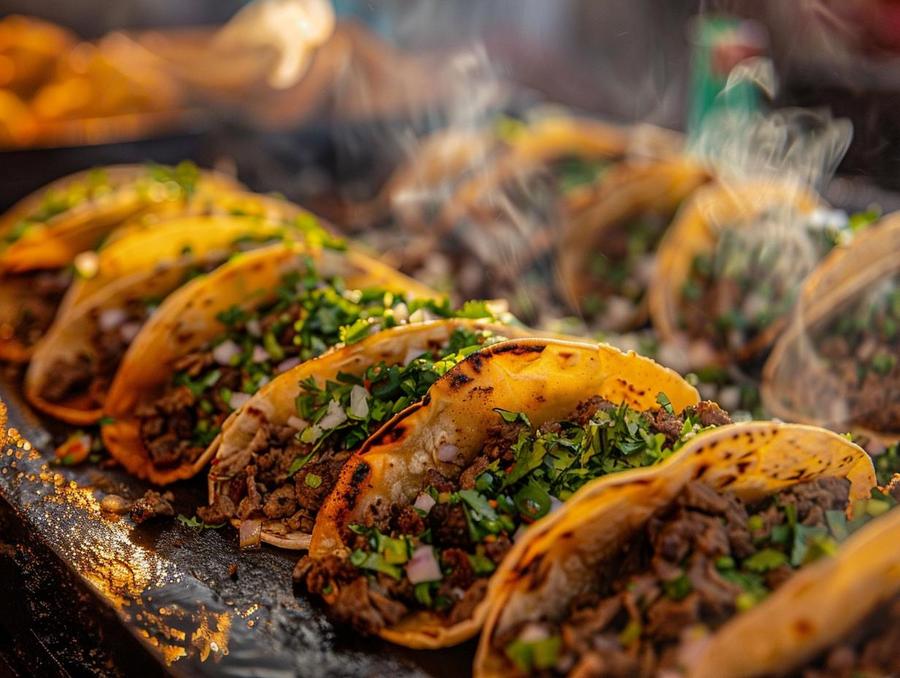 Image of delicious tacos desvelados, ready to be savored at a local eatery.