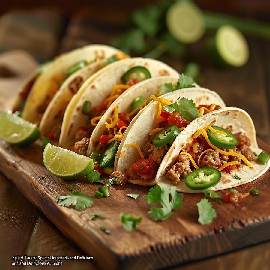 Alt text: A tempting plate of flavorful spicy tacos ready to satisfy cravings.