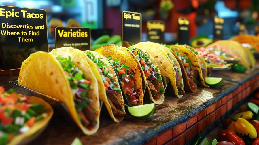 Image of a mouthwatering spread of epic tacos to entice your taste buds.