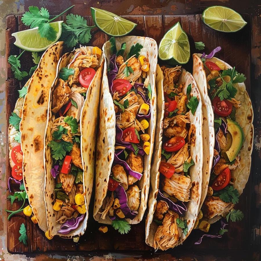 A delicious plate of Costco chicken tacos, a healthy and tasty choice.